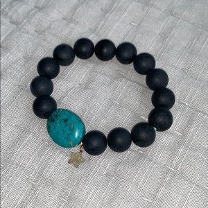 Black Beaded Bracelet